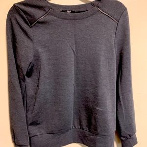 Grey crewneck pullover sweater